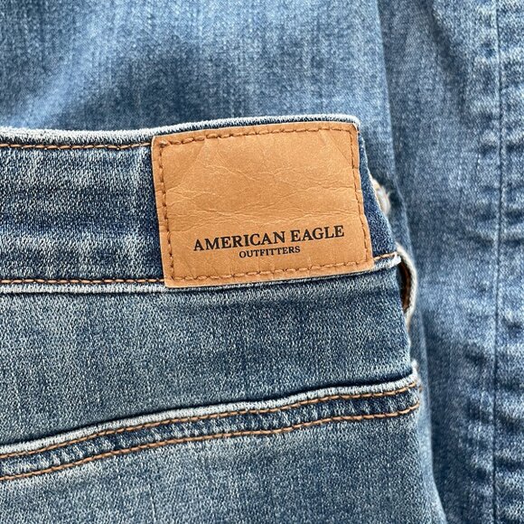 American Eagle Ripped Skinny Jeans - size US 10 - Picture 4 of 5